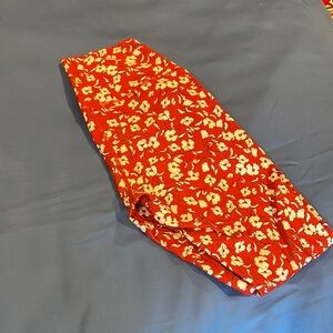 Spiritual Gangster Red and White Floral Leggings